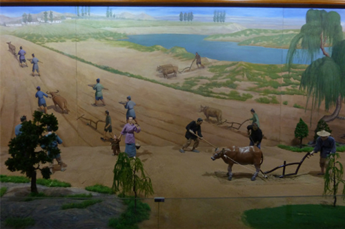 歷史文化館中古代農(nóng)耕文化場(chǎng)景復(fù)原模型