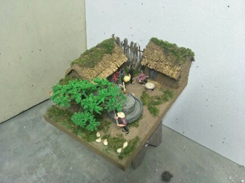 農(nóng)村磨豆腐微縮場景復(fù)原模型