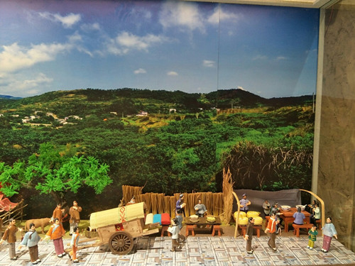 農(nóng)村集市場(chǎng)景復(fù)原沙盤(pán)模型